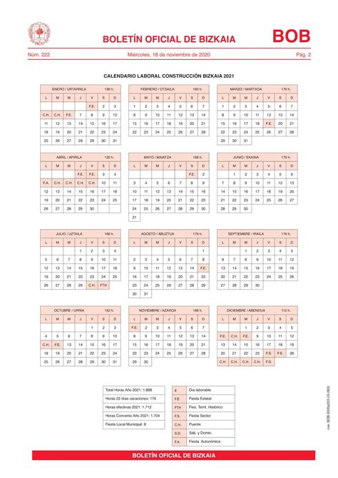 Calendario laboral bizkaia 2021 bob. Bas Asesores | calendario laboral convenio construccion ...