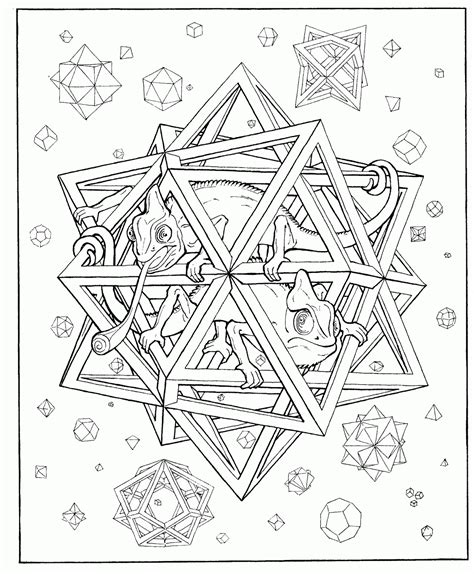 These geometric coloring sheets will appeal to. Intermediate Animal Coloring Pages - Coloring Home