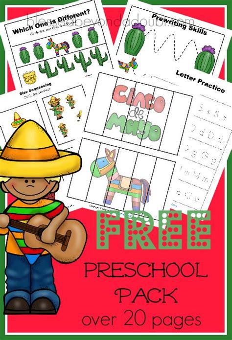 All about the mexican flag find out the significance and history of the flag. FREE Cinco De Mayo Preschool Pack | Kids learning ...