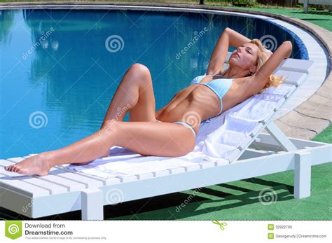 Once upon a dream*,** ooh baby. Woman in poolside stock image. Image of beauty, bikini ...