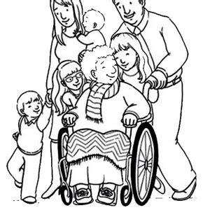 Find high quality free clipart helping others, all png clipart images with transparent backgroud can be download for free! Helping Boy With Disability On Wheelchair Coloring Page ...