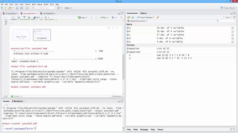 • we are showing the code chunks in this document for educational purposes. How to Knit to PDF in R. HD - YouTube