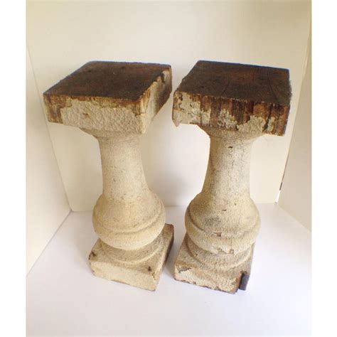 • this is a great way to replace wood balusters with something more durable fortress metal railing balusters are available in up to five premium finishes engineered to withstand the elements. Antique French Wooden Balusters - A Pair | Chairish