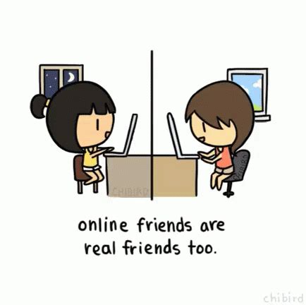 Best last minute ideas for online gifts for your loved ones staying at home. Online Friends Are Real Friends Too GIF - Bf Bestfriends ...