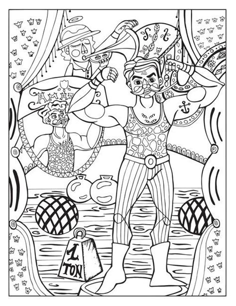 Fun coloring book for adult on white pages , perfect but terrifying illustrations of circus for any adults to color, this is the beauty of carnaval and halloween by ms coloring | oct 17, 2020 Greatest Showman Party ideas | Free adult coloring ...