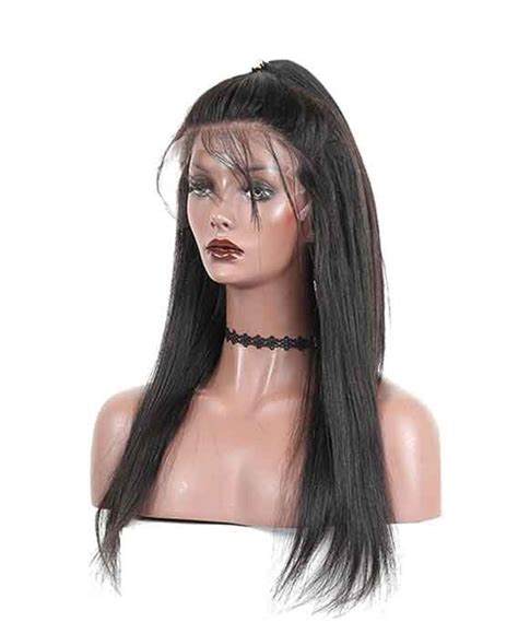 Page 1 of 1 start overpage 1 of 1. Full Lace Human Hair wigs Light Yaki Straight 120% Density ...