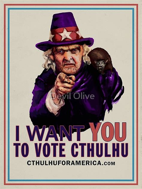 Why vote for lesser evils — wreck. "Aunt Keziah: Vote Cthulhu for President" by Devil Olive ...