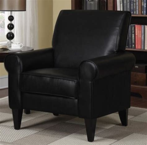 Get armless accent chairs, accent arm chairs and more at bed bath & beyond. Black Club Leather Rolled Arm Chair Accent Armchair Chairs ...