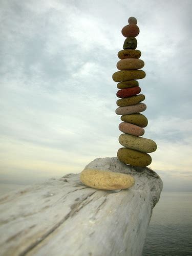 at home: perfect beauty, stacked rocks
