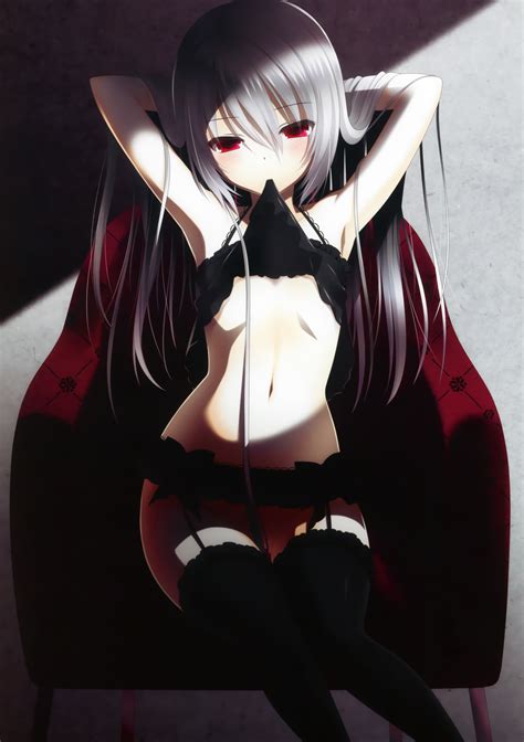 That is because there are far too many characters. Wallpaper : anime girls, thigh highs, garter belt, red ...