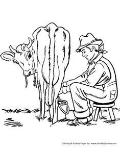 Simply click to download the design that you would like to color.when you are done, we'd love to see your finished work. Dessin d'une vache à la traite à colorier | Modèles ...