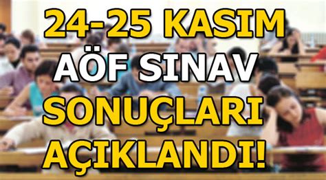 Bahar dönemi başlamadan önce sınav sonuçlarını görüp bir sonraki dönemin. AÖF sınav sonuçları! 24-25 Kasım AÖF sonuçları sorgulama ...