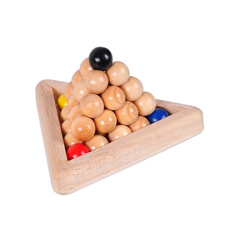 You, your kids and your family will have a great time enjoy playing ball pyramid wooden puzzle is the best gift for your friends, relatives or lovers. Pyramid Puzzle with Base ---- Brain Teaser Puzzle