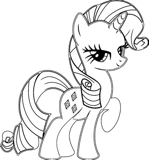 Download or print this amazing coloring page: Rarity Coloring Pages - Best Coloring Pages For Kids