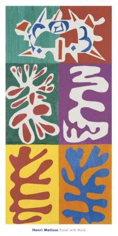 The fauve painters were the first to break with impressionism (leading artist: 'Panel with Mask, c.1947' Prints - Henri Matisse ...