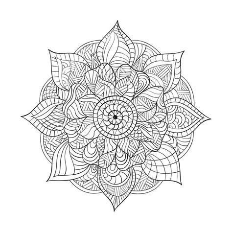 Vector Decoratieve Mandala Voor Volwassenen Die Boeken ...