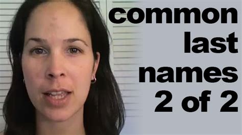 Last names starting with a How to Pronounce Common Last Names (2) - Rachel's English