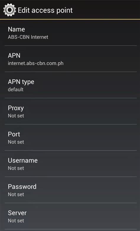 Nah pertanyaannya, bagiamana cara setting apn telkomsel untuk internet gratis polosan? ABS-CBN Mobile Sim Internet / 3G / GPRS APN Manual Settings - HowToQuick.Net