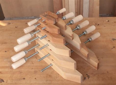 When you turn these flat sawn pieces up on end, you get quarter sawn material in the direction of clamping force! Wooden Handscrew Clamps by Dubuque | Clamps, Woodworking clamps diy, Wooden