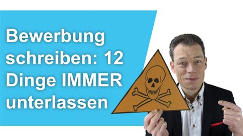 Bewerbung schreiben: 12 Dinge immer unterlassen (Bewerbung ...