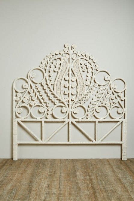 30.12 high x 63.78 wide x 9.84 deep. White Rattan Queen Headboard | Queen headboard, Headboard ...