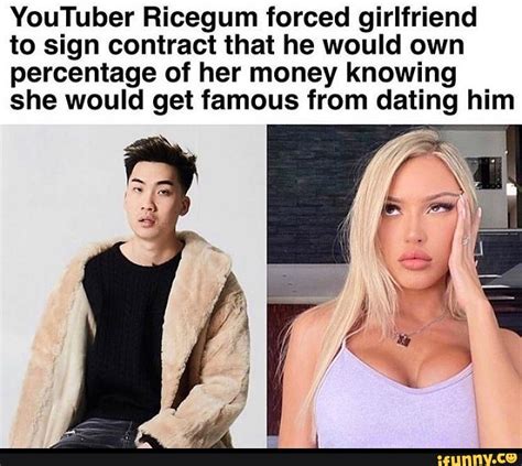 I like this video i don't like this video. YouTuber Ricegum forced girlfriend to sign contract that ...