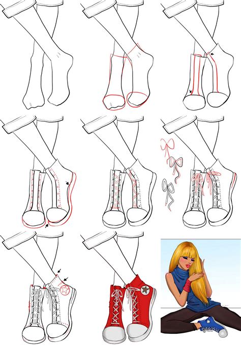 Drawing faces should be easy as pie after you get the proportions done. A step by step tutorial on how to draw sneakers. | Fashion ...