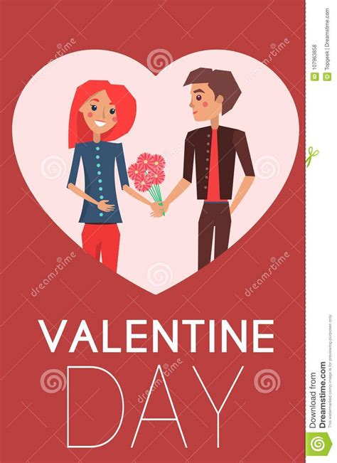 A wide variety of day poster options are available to you, such as printing type, product material, and material. Valentines Day Conceptul Poster With Dating Couple Stock ...