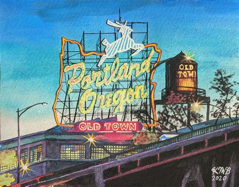 Anarchists and protesters in portland, oregon, hoping to emulate their brethren in seattle, have fallen at the first hurdle, or fence, as they abandoned their own improvised autonomous zone before it had. Portland, Oregon sign. Trying to get better at watercolors ...