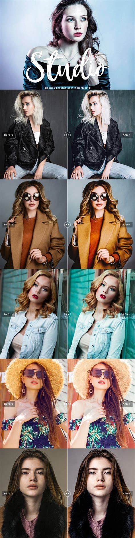 4 lightroom mobile presets orange instagram theme filter etsy. Studio Lightroom Presets Pack | Photoshoot studio ...