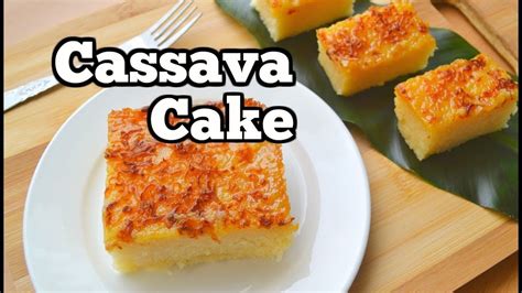 1x 2x 3x · 1 can coconut milk (14 oz /400ml) · 1 cup sugar (210g) · 2 pandan leaves (shredded and knotted) · 2 packets frozen grated . Cassava Cake - YouTube | Cassava cake, Filipino food ...