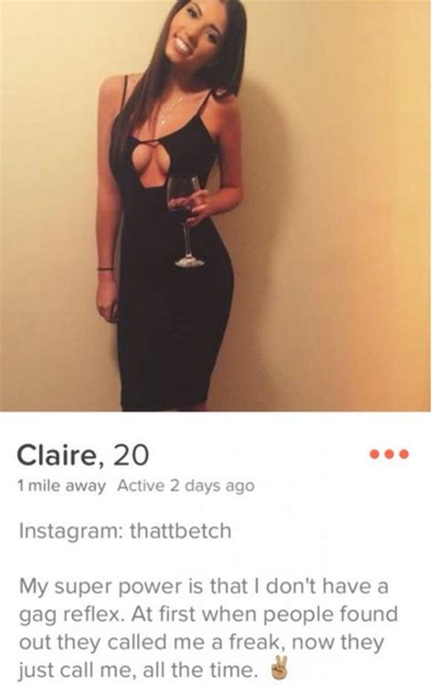 Remember, the idea is to get a reaction even before you guys are talking. 23 Hilarious Bios You Would Only Ever Find on Tinder ...