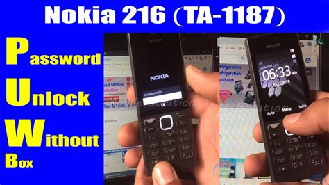 When you connect your nokia 216 to your computer or to a friend's mobile, the password will be required so that an outside person can not enjoy your connection. Nokia 216 RM 1187 Security Code Reset Free Method and USB ...