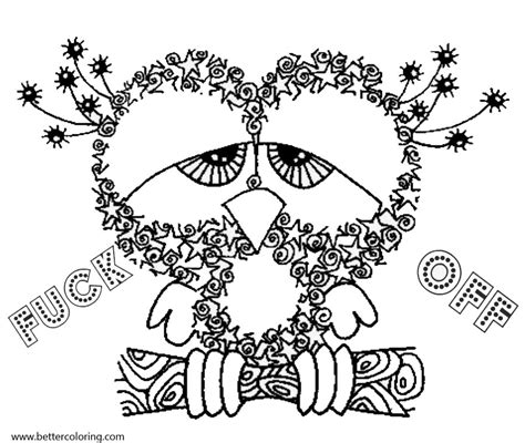 Search through 623,989 free printable colorings at. Swear Word Coloring Pages Owl - Free Printable Coloring Pages