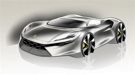 The cool factor was how quick it was to turn the image into the final image (about 25 min). Ferrari Sketches on Behance