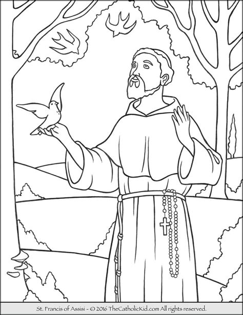 Star wars coloring pages han solo. Saint Francis Of Assisi Coloring Page 8 Also All Saints ...