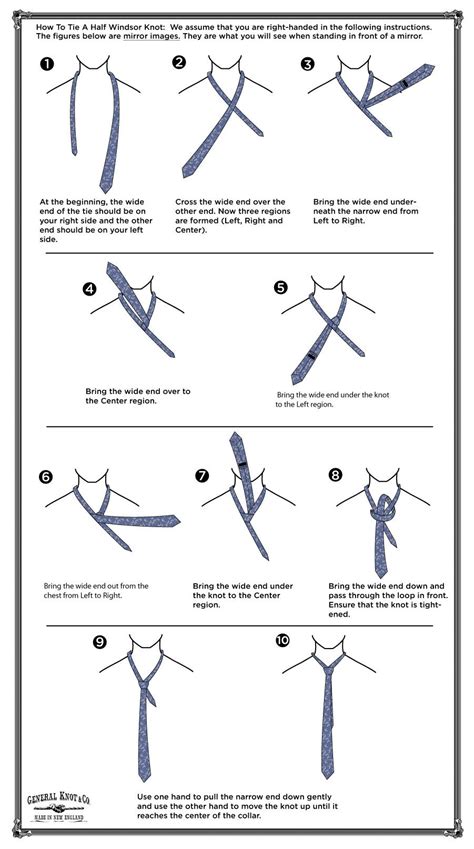 The thick end should lay at about 3 to 6 inches below your belt to make the tie long step three: How to tie a Half Windsor Knot | Men's pocket squares, Windsor knot, Half windsor
