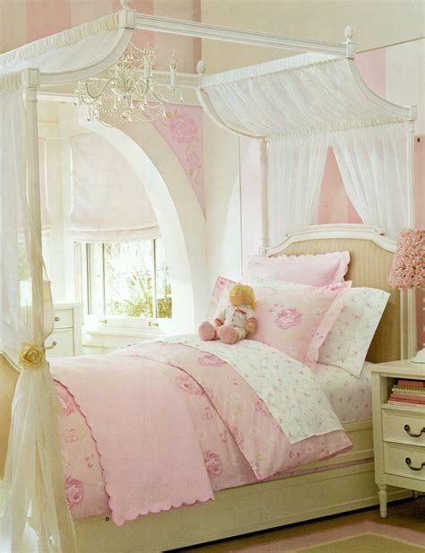 How to make a ceiling canopy | hunker. Bedroom Girls Canopy Bed With White Curtain And Crystal ...