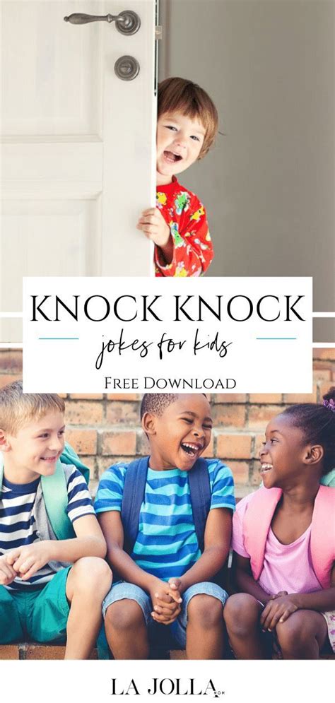 Did u hear about the guy who invented the knock knock joke apparently he won the no bell prize badoom tish. 135 FUNNY Knock-Knock Jokes for Kids (Free Printable) | La ...