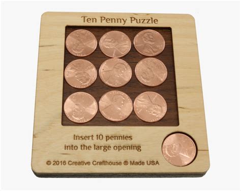 Made in our hudson, florida shop. 10 Penny Puzzle - Make Ten Penny Puzzle, HD Png Download ...