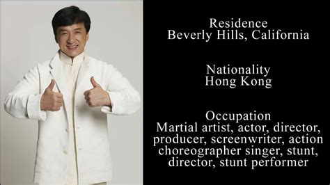 7 april 1954) is a hong kong actor, martial artist, film director, producer, stuntman, and singer. Jackie Chan life style - YouTube