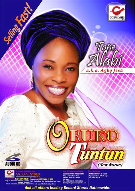 Nigerian gospel singer, tope alabi is trending on social media for her criticism of fellow gospel artist, yinka alaseyori's hit single, 'oniduro mi'. TOPE ALABI'S NEW ALBUM OUT TODAY MONDAY 1ST DECEMBER 2014 ...
