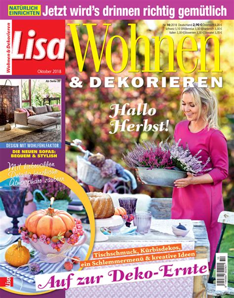 Das frauenmagazin jede woche wieder neu im handel! Wohnen und Garten | Lisa Wohnen & Dekorieren | Exklusive ...