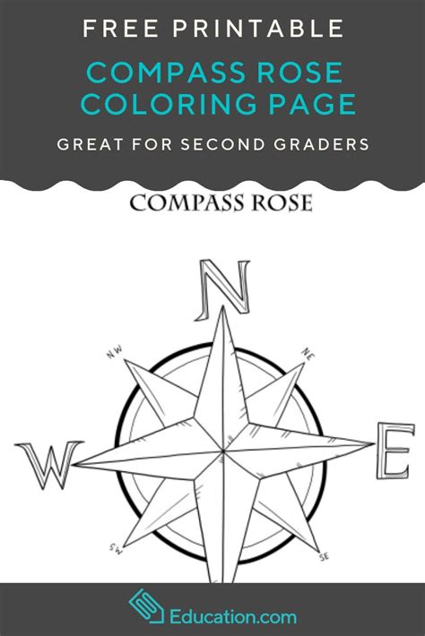 Download and print these compass rose coloring pages for free. Compass Rose Coloring Page | Compass rose, Compass rose ...