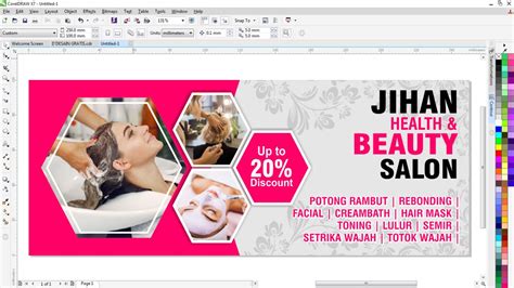 Cara desain spanduk menarik dengan photoshop, desain banner di photoshop, desain banner keren, desain banner photoshop. TUTORIAL DESAIN SPANDUK SALON - YouTube