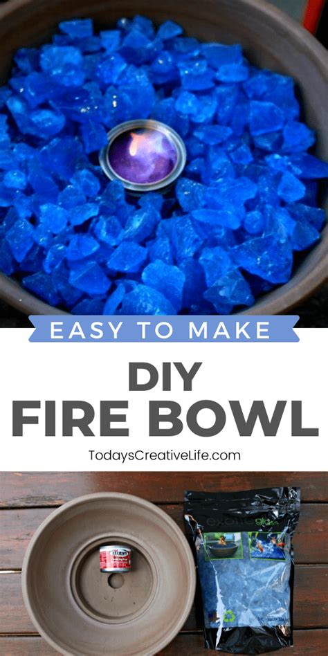 Be sure if you use a metal container you remember it. DIY Tabletop Fire Bowl Tutorial | Today's Creative Life