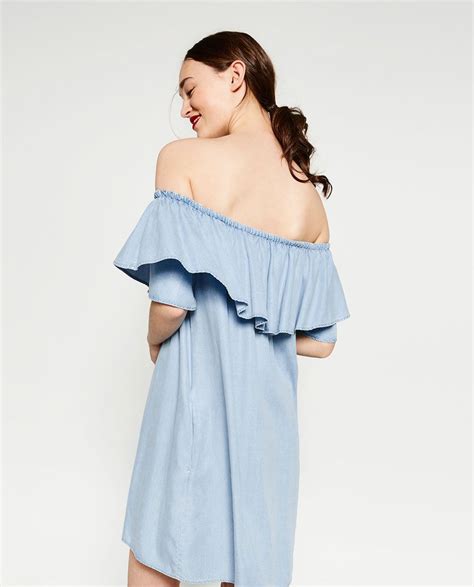 Check spelling or type a new query. DENIM OFF - THE-SHOULDER DRESS-View All-DRESSES-WOMAN ...