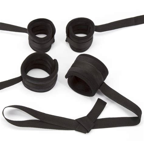 This bedroom restraint kit is a portable way to easily restrain your partner. Bondage Boutique Kinky Couple Bedroom Restraint Kit (5 ...