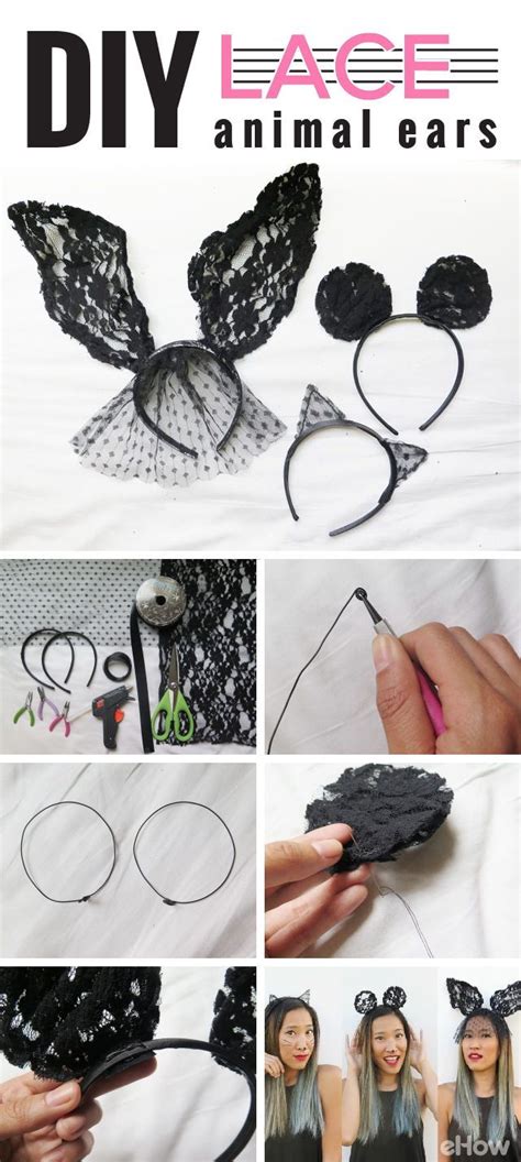 A cat costume is a very popular choice for any occasion that costumes are necessary. How to Make Lace Animal Ears | Lace bunny ears, Ear ...