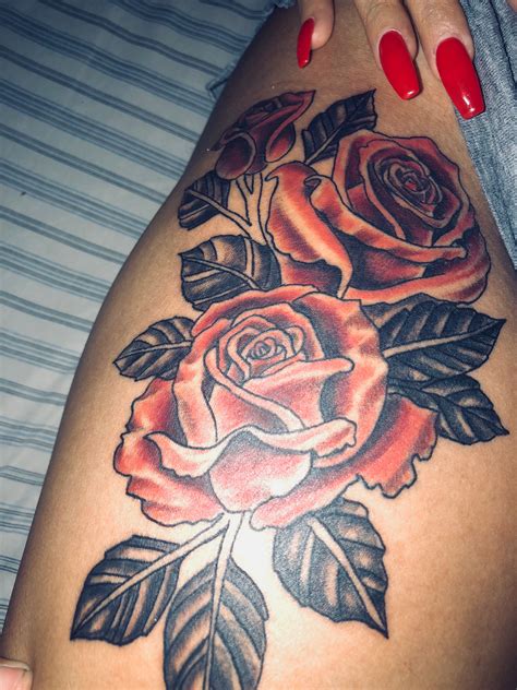 Rose tattoos, rose tattoo designs, rose tattoo ideas, best and beautiful rose designs and ideas for men and women, check out cool and latest. Roses on thigh | Piercing tattoo, Inspirational tattoos, I ...